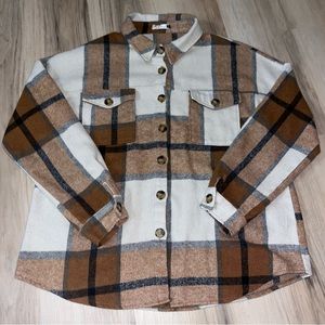Button Up Coat Flannel Color - Large